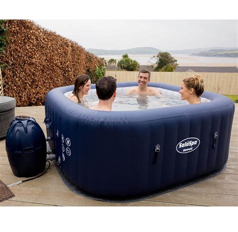 6 person portable hot tub - Intex 28431E PureSpa Plus 85" x 28" 6 Person Outdoor Portable Inflatable Round Hot Tub Spa with 170 Bubble Jets, Cover, LED Light, & Heater …